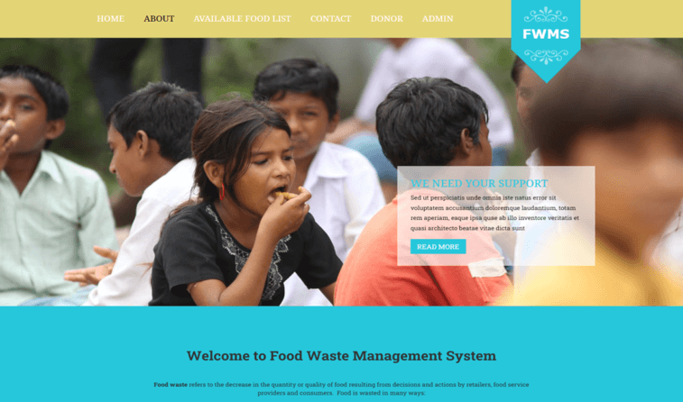 Screenshot of Aahara – Food Donation & Waste Management System